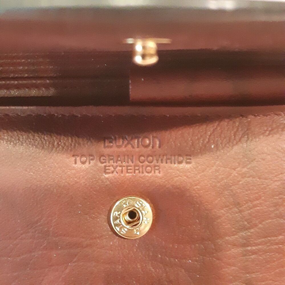 Vintage Buxton Leather Wallet New Leather Whiskey Classic - Picture 8 of 11